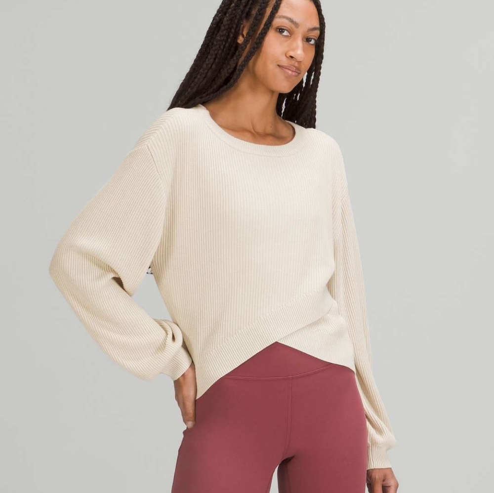 Lululemon Reversible Crossover Sweater White Opal *Flaw